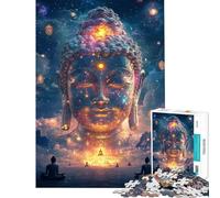 Puzzle 1000 pièces pour Adolescents Éveil Divin Vision Cosmique du Bouddha Jeu Manuel Jouet addictif pour cultiver la Patience Cadeau d'anniversaire Une œuvre d'art (Dimensions 75x50cm)