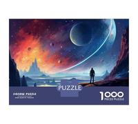 Puzzle 1000 Pièces pour Adolescents Explore The Galaxy Space Adventure Puzzle Adulte Jeux Relaxants Décoration Intérieure Cadeaux d'anniversaire Et Cadeaux Uniques 70x50cm/1000pcs
