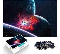Puzzle 1000 pièces pour Adolescents Explosion planétaire Science-Fiction Casse-tête pour Car C'est Un pour Toute la Famille 75x50cm