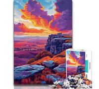 Puzzle 1000 pièces pour Adolescents Falaises au Coucher du Soleil Jeux éducatifs Collection d'artistes de décoration intérieure Beaux-Arts (26x38cm)