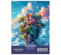 Puzzle 1000 Pièces pour Adolescents Fantasy Floating Island House Puzzle pour Adultes, Jouet, Décoration Murale, Cadeaux pour Femmes, Anniversaire Et Cadeaux Uniques 70x50cm/1000pcs