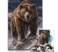 Puzzle 1000 pièces pour Adolescents Fantasy Grizzlies, Jeu Stimulant et Familial avec des pièces entièrement emboîtables de Formes aléatoires (38x26cm)