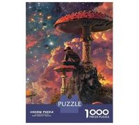 Puzzle 1000 Pièces pour Adolescents Fantasy Mushroom Landscape Art Print Puzzles pour Adultes - Améliore La Mémoire - Défi Éducatif - Cadeau d'anniversaire Unique 38x26cm/1000pcs