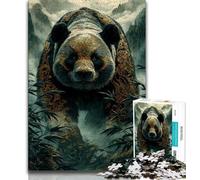Puzzle 1000 pièces pour Adolescents Fantasy Panda, Jeu Stimulant et Jeu Familial avec pièces entièrement emboîtables de Formes aléatoires 50x75cm