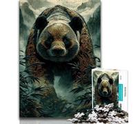 Puzzle 1000 pièces pour Adolescents Fantasy Panda, Puzzle 1000 pièces, Jeu Stimulant, Jouets, décoration Murale, Cadeaux d'anniversaire et de Noël Uniques (Taille 75x50cm)