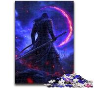 Puzzle 1000 pièces pour Adolescents Fantasy Samurai Ninja 1000 pièces pour Adolescents, avec Affiche et fiche de Questions-réponses pour Les 14 Ans et Plus (75x50cm)