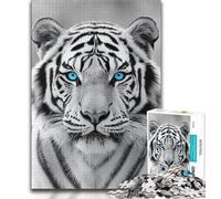 Puzzle 1000 pièces pour Adolescents Fantasy Tiger, 1000 pièces, Jouets de Divertissement Familial avec Affiche et fiche de Questions-réponses (Taille 75x50cm)