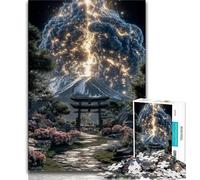 Puzzle 1000 pièces pour Adolescents Fantasy Torii Gate 1000 pièces pour Adultes et Adolescents activité Amusante pour la Maison Jouets pour Les Jours de Pluie Cadeaux d'anniversaire 38x26cm