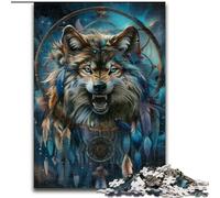 Puzzle 1000 pièces pour Adolescents Fantasy Wolf, Jouet éducatif idéal comme Cadeau pour Toute la Famille à partir de 14 Ans (Taille 50x75cm)