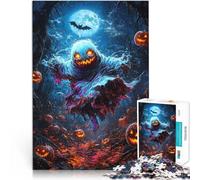 Puzzle 1000 pièces pour Adolescents Fantôme d'halloween dans la forêt Jeu de Quiz Chaque pièce est Unique - Jeu Familial Stimulant et Amusant 50x70cm