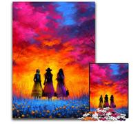 Puzzle 1000 pièces pour Adolescents, Femme amérindienne, Puzzle en Carton, intéressant pour réduire Le Stress, idées Cadeaux pour Les 14 Ans et Plus 26x38cm