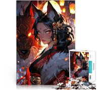 Puzzle 1000 pièces pour Adolescents Femme Esprit Renard Difficile à réaliser mais Amusant et Humoristique pour la décoration intérieure 26x38cm