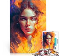 Puzzle 1000 pièces pour Adolescents Femme Flare Entraînez Votre Cerveau et Vos Mains avec Affiche et Feuille de Questions correspondantes 52x38cm