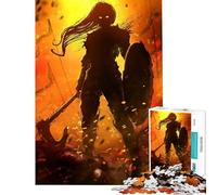 Puzzle 1000 pièces pour Adolescents Femme Viking Berserker Jeu éducatif défi Jouet de détente Analyse et logique Idée Cadeau (Dimensions 38x26cm)
