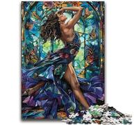 Puzzle 1000 pièces pour Adolescents, Femme vitrail, Difficile à réaliser, mais Amusant et Humoristique, Cadeau d'anniversaire, Cadeaux, décoration Murale 50x75cm