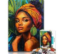 Puzzle 1000 pièces pour Adolescents Femmes africaines 1000 pièces pour Adultes Jeu Familial Anti-Stress défi Difficile Superbes Cadeaux et Jouets (50x75cm)