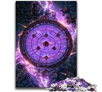 Puzzle 1000 pièces pour Adolescents, fenêtre Spatiale Violette, Anti-Stress, défi Difficile, à Offrir en Cadeau à Toute la Famille, 50x75cm