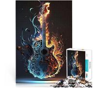Puzzle 1000 pièces pour Adolescents Feu de Guitare Défi Difficile pour soulager Le Stress est idéal comme Cadeau pour Toute la Famille 75x50cm