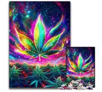 Puzzle 1000 pièces pour Adolescents, Feuilles psychédéliques, Puzzles en Bois, intéressant pour réduire Le Stress, idées Cadeaux pour Les 14 Ans et Plus, 50x75cm