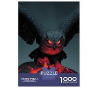 Puzzle 1000 Pièces pour Adolescents Fiery Owl Perched on Lava Rock Puzzles pour Adultes, Jeu De Réflexion, Assemblage De Motifs, Cadeaux d'anniversaire Et Cadeaux Uniques 38x26cm/1000pcs