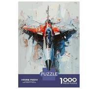 Puzzle 1000 Pièces pour Adolescents Fighter Jet Painting Puzzles pour Adolescents - Jeux Relaxants - Anti-Stress - Cadeaux Anti-Stress 52x38cm/1000pcs