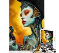 Puzzle 1000 pièces pour Adolescents Figure féminine surréaliste ︰ L'Oracle de Feu et de Chair Jeu Pratique pour Passer Le Temps à la Maison Décoration Murale ou de Bureau (38x26cm)