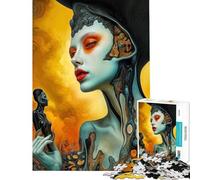 Puzzle 1000 pièces pour Adolescents Figure féminine surréaliste ︰ L'Oracle de Feu et de Chair Puzzle pour Adultes Jeu Manuel Défi Difficile Complexe à compléter (Dimensions 38x52cm)