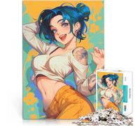Puzzle 1000 pièces pour Adolescents Fille animée Joyeuse Waifu Jeux éducatifs Jouets DIY Anniversaire et Cadeaux Uniques 26x38cm