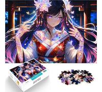 Puzzle 1000 pièces pour Adolescents Fille d'anime avec des Tatouages de Papillons Jeux Amusants Œuvre d'art 38x52cm