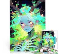 Puzzle 1000 pièces pour Adolescents Fille de l'esprit de la forêt Lumineuse de l'anime Jeu Stimulant Une œuvre d'art 75x50cm