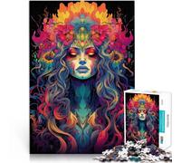 Puzzle 1000 pièces pour Adolescents Fille démon psychédélique Non Jeu Familial pour et Décoration d'intérieur et Cadeaux Uniques 75x50cm