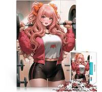 Puzzle 1000 pièces pour Adolescents Fille Fitness animée Jouets Jeux éducatifs Soulagement du Stress Super Cadeau 75x50cm