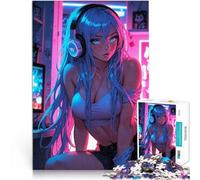 Puzzle 1000 pièces pour Adolescents Fille gameuse Chaude et Sexy Soulagement du Stress avec Affiche et Feuille de Questions correspondantes 26x38cm