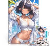 Puzzle 1000 pièces pour Adolescents Fille Oni d'anime en Lingerie Blanche Jeux Amusants Car C'est Un pour Toute la Famille 38x26cm