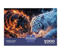 Puzzle 1000 Pièces pour Adolescents Fire and Ice Panthers Puzzles pour Adultes, Jeux Amusants, Décoration Murale, Cadeaux Anti-Stress 70x50cm/1000pcs