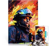 Puzzle 1000 pièces pour Adolescents Flamme de Pompier Jouet éducatif d'apprentissage Renforcer l'amour Entre Les Couples 50x70cm