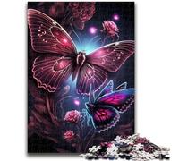 Puzzle 1000 pièces pour Adolescents Fleur Papillon Convient aux 14 Ans et Plus Jouet intellectuel Jeu éducatif pour Anniversaire et Noël 26x38cm