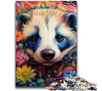 Puzzle 1000 pièces pour Adolescents,Fleurs de Blaireau à Miel,Puzzle 1000 pièces,Jeux d'activités familiales stimulants,Jouet à Faire soi-même pour décoration Murale de la Maison,Cadeaux (26x38cm)