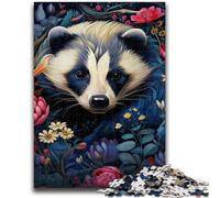 Puzzle 1000 pièces pour Adolescents,Fleurs de Blaireau à Miel,Puzzle 1000 pièces,Jeux d'activités familiales stimulants,Jouet à Faire soi-même pour décoration Murale de la Maison,Cadeaux (26x38cm)