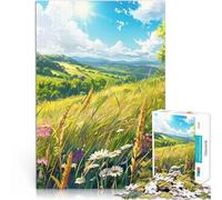 Puzzle 1000 pièces pour Adolescents Fleurs Sauvages Anime Compétition de Vitesse Manuelle Cadeau pour Les Anniversaires 52x38cm