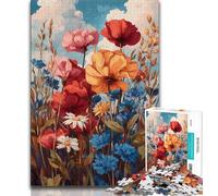 Puzzle 1000 pièces pour Adolescents, Fleurs Sauvages d'été, Entraînez Votre Cerveau et Vos Mains, Cadeau d'anniversaire, Cadeaux, Décoration Murale pour Les 14 Ans et Plus 38x26cm