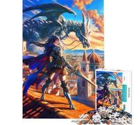 Puzzle 1000 pièces pour Adolescents Florence Gardienne Ailée Défi Éducatif Décoration Intérieure Jeux Éducatifs Convient aux 14 Ans et Plus (50x75cm)