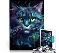 Puzzle 1000 pièces pour Adolescents Folklore du Chat Scottish Fold Cadeaux de Jeux stimulants Cadeau Amusant 75x50cm