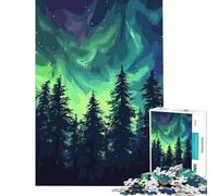 Puzzle 1000 pièces pour Adolescents Forêt d'Aurore Jeu addictif pour cultiver la Patience et stimuler la réflexion Décoration Parfaite (Dimensions 38x52cm)