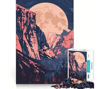 Puzzle 1000 pièces pour Adolescents Forêt de Yosemite Californie Décoration soignée pour Les articulations Jouet d'exercice Mental Jeu de détente Cadeau Amusant de Noël (38x52cm)