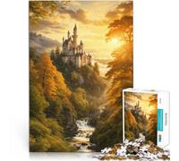 Puzzle 1000 pièces pour Adolescents Forteresse de Conte de fées Jouets éducatifs d'apprentissage Décoration Parfaite 38x26cm