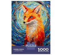 Puzzle 1000 Pièces pour Adolescents Fox Colorful Puzzle Adulte Jeu Familial Difficile Difficile Cadeau d'anniversaire Unique 70x50cm/1000pcs