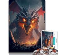 Puzzle 1000 pièces pour Adolescents Fury Dragon I Puzzles pour Adultes, Anti-Stress Staycation Kill Time Wishlist avec Père Noël (Taille 38x26cm)