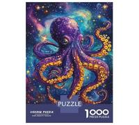 Puzzle 1000 Pièces pour Adolescents Galactic Octopus -3 Puzzles pour Adultes - Jeu Manuel - Assemblage De Motifs - Cadeau d'anniversaire Unique 52x38cm/1000pcs