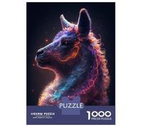 Puzzle 1000 Pièces pour Adolescents Galaxy Alpaca Llama Meme Casse-têtes pour Adolescents Analyse Et Logique Entraînez Votre Cerveau Et Votre Dextérité Jeu De Défi Unique 52x38cm/1000pcs